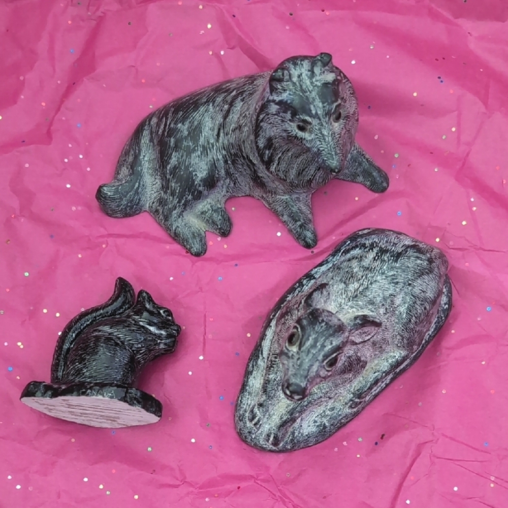 Carved Stone Figurines Set